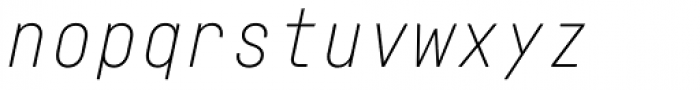 Fabrikat Mono Thin Italic Font LOWERCASE