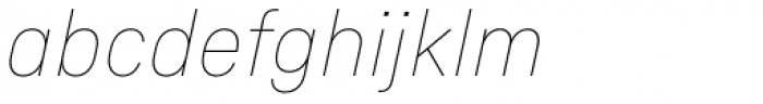 Fabrikat Normal Hairline Italic Font LOWERCASE