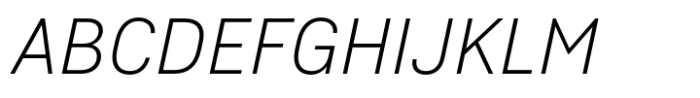 Fabrikat Normal Light Italic Font UPPERCASE
