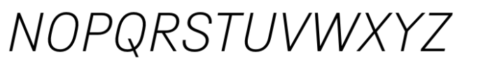 Fabrikat Normal Light Italic Font UPPERCASE