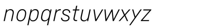 Fabrikat Normal Light Italic Font LOWERCASE