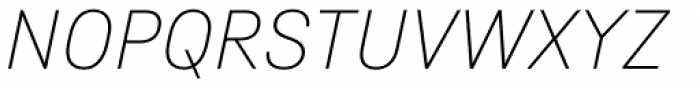 Fabrikat Normal Thin Italic Font UPPERCASE