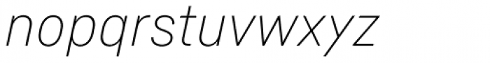 Fabrikat Normal Thin Italic Font LOWERCASE