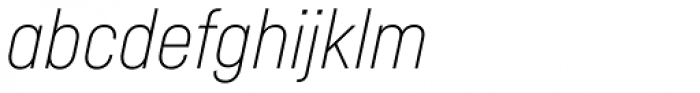Fabrikat Thin Italic Font LOWERCASE