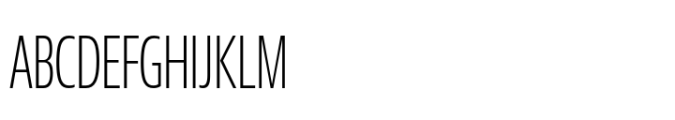 Fact Compressed Extra Light Font UPPERCASE