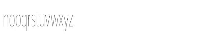 Fact Compressed Thin Font LOWERCASE