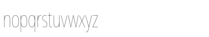 Fact Condensed Thin Font LOWERCASE