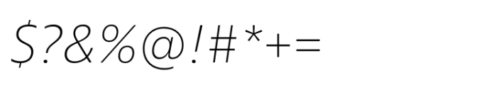Fact Extra Light Italic Font OTHER CHARS