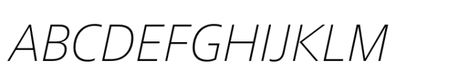 Fact Extra Light Italic Font UPPERCASE