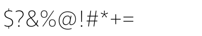 Fact Extra Light Font OTHER CHARS