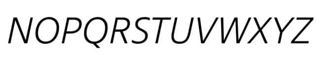 Fact Light Italic Font UPPERCASE