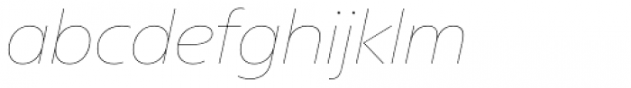 Fact Semi Expanded Thin Italic Font LOWERCASE