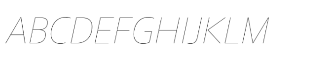 Fact Thin Italic Font UPPERCASE