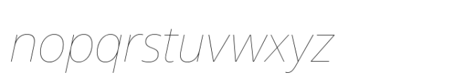 Fact Thin Italic Font LOWERCASE