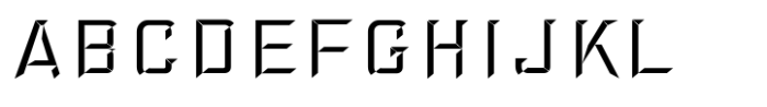 Factory  BEVEL DOWN Font UPPERCASE