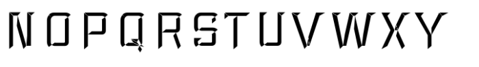 Factory  BEVEL DOWN Font UPPERCASE