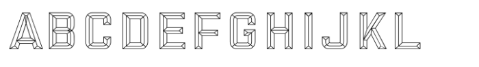 Factory  BEVEL Font UPPERCASE