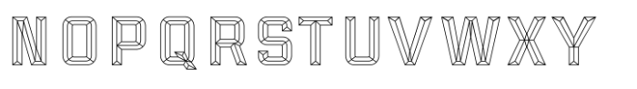 Factory  BEVEL Font UPPERCASE