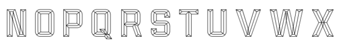 Factory  BEVEL Font LOWERCASE