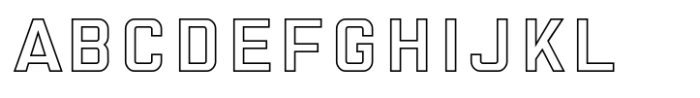 Factory  OUTLINE Font UPPERCASE