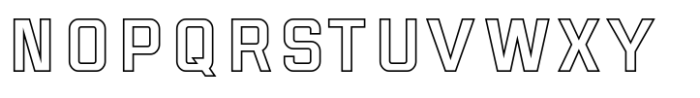Factory  OUTLINE Font UPPERCASE