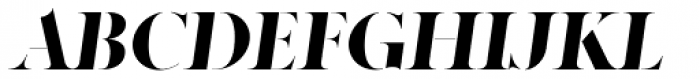 Factum Bold Stencil Oblique Font UPPERCASE