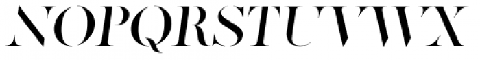 Factum Regular Stencil Oblique Font UPPERCASE