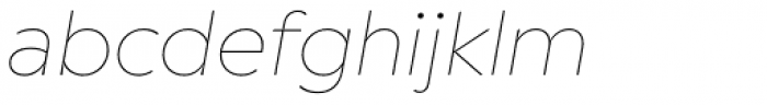 Facundo Thin Italic Font LOWERCASE