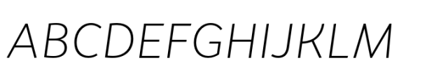 Faible Light Italic Font UPPERCASE
