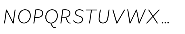 Faible Light Italic Font UPPERCASE