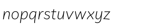 Faible Light Italic Font LOWERCASE