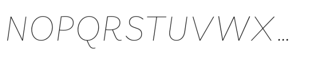 Faible Thin Italic Font UPPERCASE