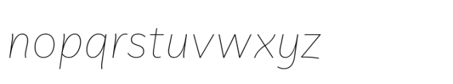 Faible Thin Italic Font LOWERCASE