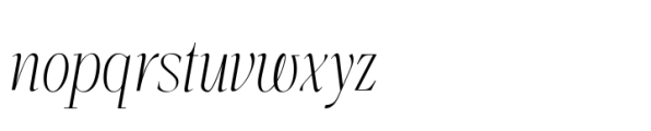 Faithful Colony Thin Italic Font LOWERCASE