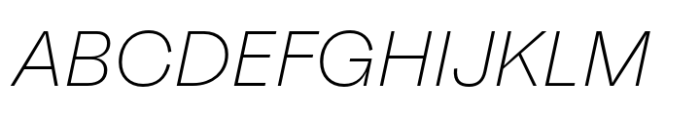 Faktum Extra Light Italic Font UPPERCASE