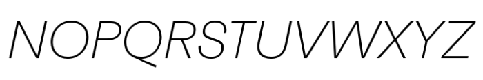Faktum Extra Light Italic Font UPPERCASE