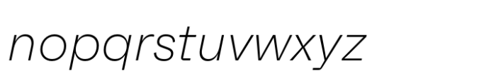 Faktum Extra Light Italic Font LOWERCASE
