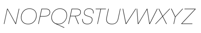 Faktum Thin Italic Font UPPERCASE