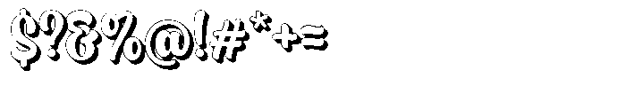 Fallentia Extruded Font OTHER CHARS