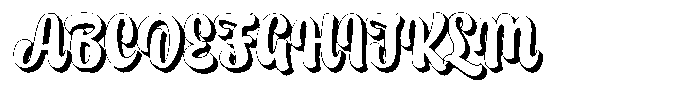 Fallentia Extruded Font UPPERCASE