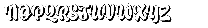 Fallentia Extruded Font UPPERCASE