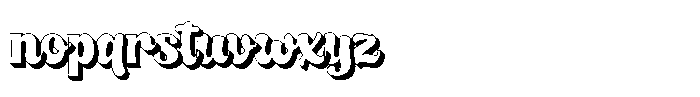Fallentia Extruded Font LOWERCASE