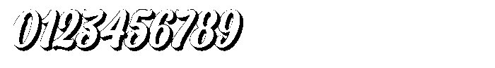 Fallentia Oblique Extruded Font OTHER CHARS