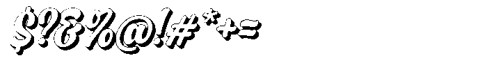 Fallentia Oblique Extruded Font OTHER CHARS
