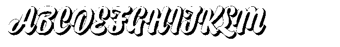 Fallentia Oblique Extruded Font UPPERCASE