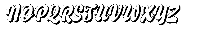 Fallentia Oblique Extruded Font UPPERCASE