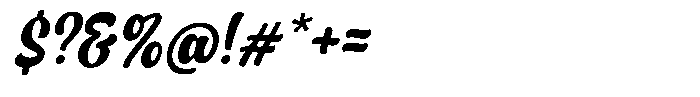 Fallentia Oblique Font OTHER CHARS