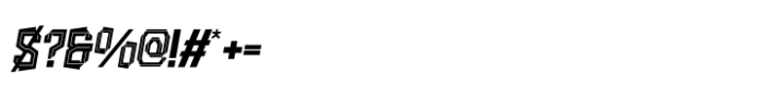 False Nine Sharp Italic Font OTHER CHARS