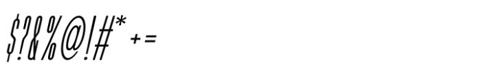 Famed Regular Oblique Font OTHER CHARS