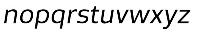 Famiar Regular Italic Font LOWERCASE